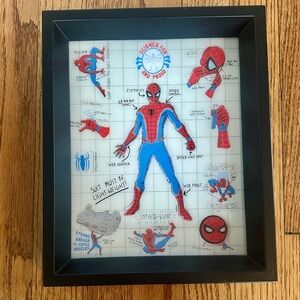 SPIDER-MAN INFOGRAPHIC 13x19 FRAMED GELCOAT POSTER